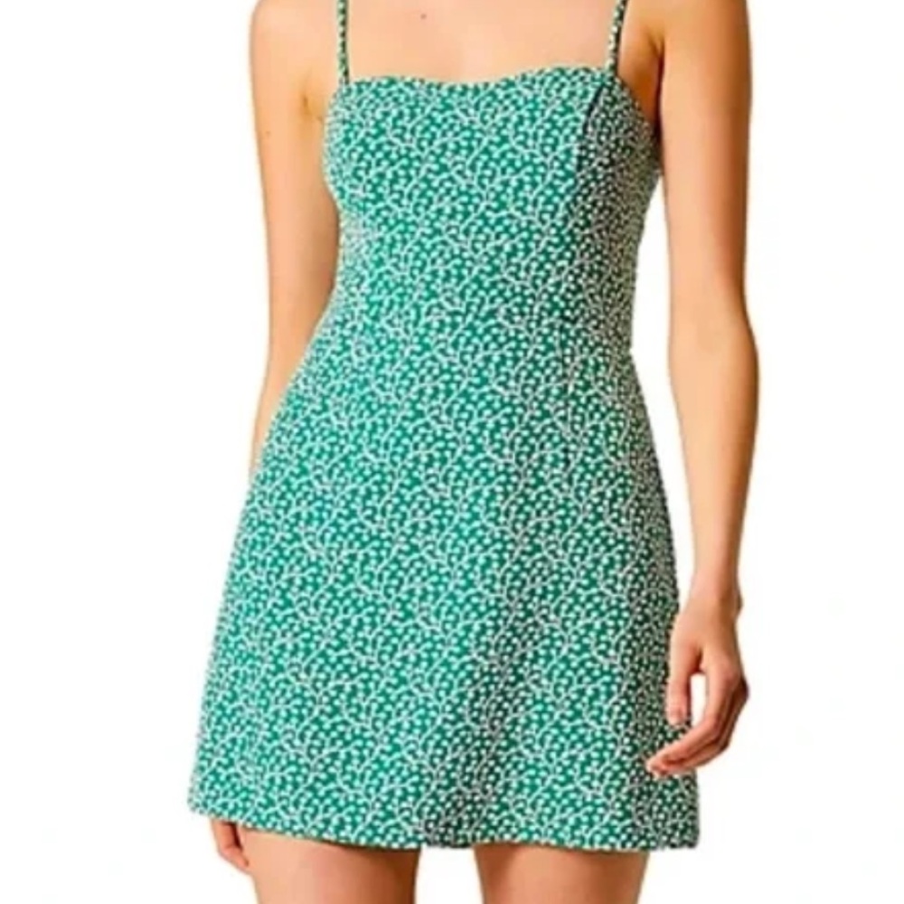 French Connection Green Floral Dress